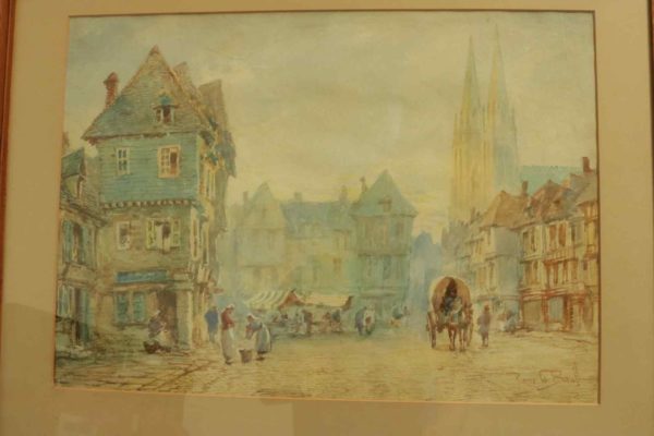 05 - 344.5_Watercolour of a Continental Town Scene_95720