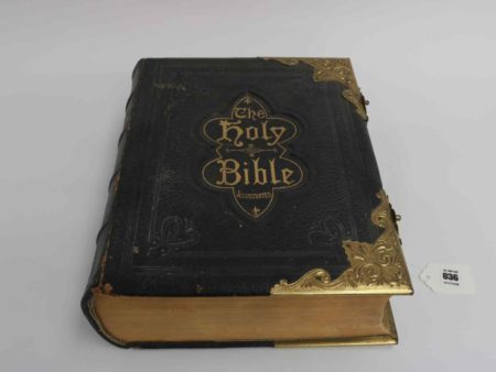 05 - 36.1_1890 Leather and Brass Bound Bible_95594