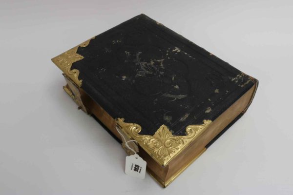 05 - 36.3_1890 Leather and Brass Bound Bible_95594