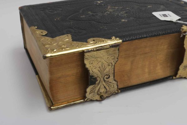 05 - 36.5_1890 Leather and Brass Bound Bible_95594