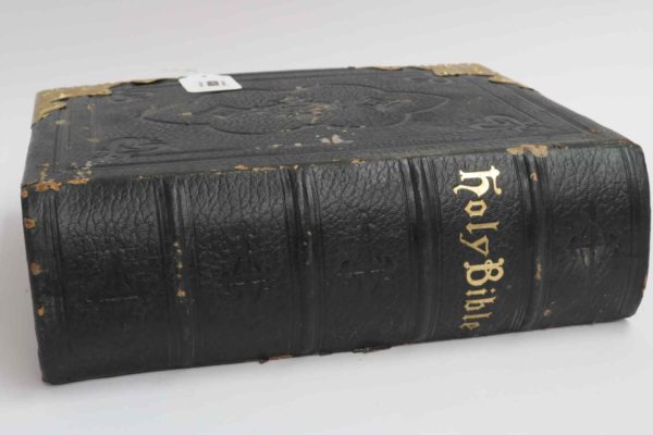 05 - 36.6_1890 Leather and Brass Bound Bible_95594
