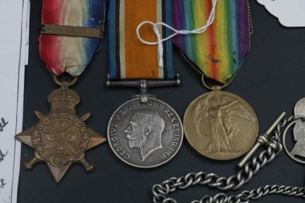 05 - 45.2_World War 1 Mons Start Trio Medal Group_95603
