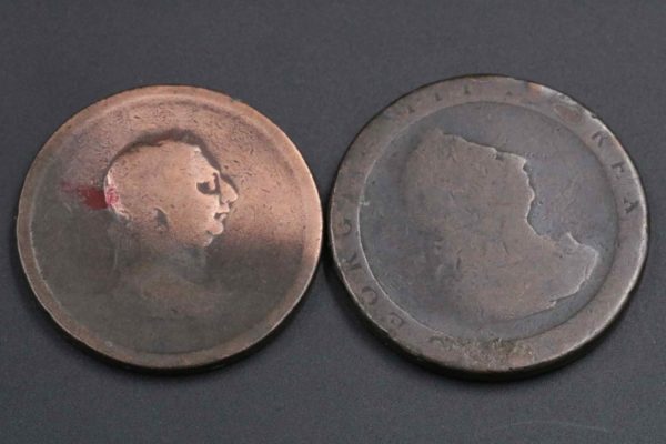 05 - 51.7_2 X Georgian Copper Coins_95609