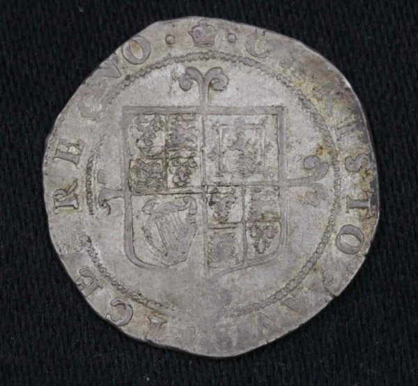 05 - 65.2_Charles II Hammered Issue Shilling MM Crown Coin_95623
