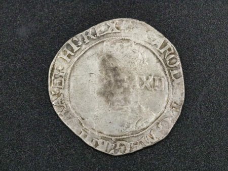 05 - 86.1_English Civil War Charles 1st Silver Shilling Coin_98326