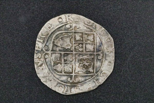 05 - 86.5_English Civil War Charles 1st Silver Shilling Coin_98326