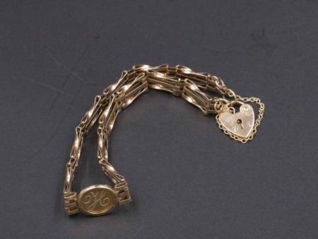 05 - 87.1_9CT Gold Ladies Gate Bracelet 4.18 Grams_95645