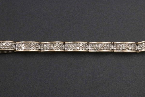 05 - 88.6_9CT Gold Ladies Gold Diamond Bracelet 12.39 Grams_95646
