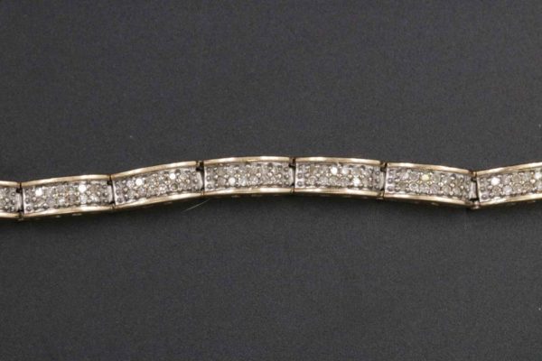 05 - 88.7_9CT Gold Ladies Gold Diamond Bracelet 12.39 Grams_95646