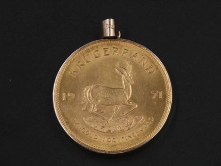 05 - 92.1_1 Oz Gold Krugerrand with 9CT Gold Mount for a Pendant 1971_95650